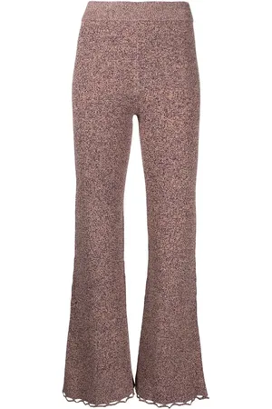 ULLA JOHNSON Pantalon en maille à coupe évasée