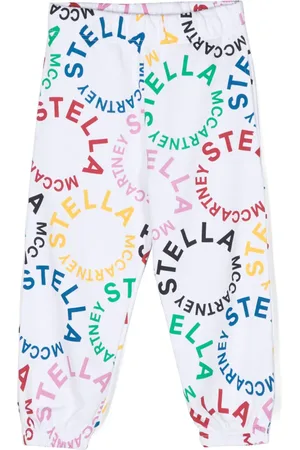 Stella McCartney Pantalon de jogging en coton à logo imprimé