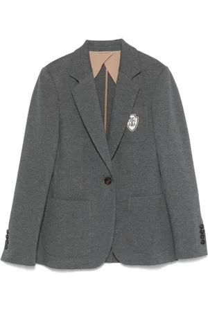 Brunello Cucinelli Blazer à détail de badge