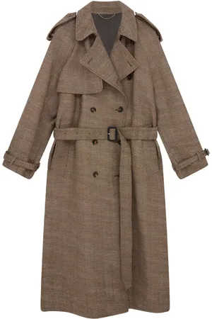 Stella McCartney Trench en laine à motif de chevrons