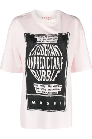 Marni T-shirt en coton à slogan imprimé