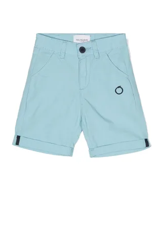 Trussardi Short chino à logo brodé