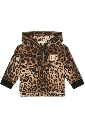 Dolce & Gabbana Hoodie zippé à imprimé léopard