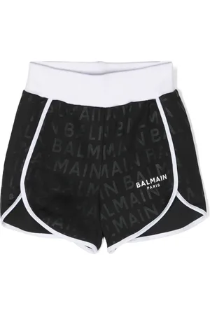 Balmain Short de sport à logo en jacquard