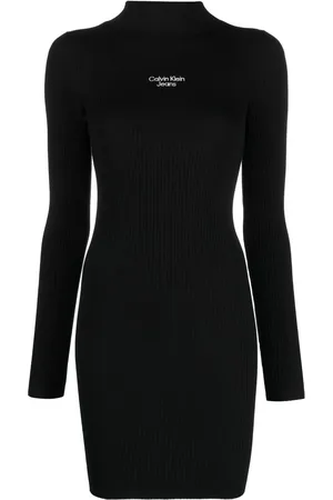 Calvin Klein Robe en maille à logo brodé