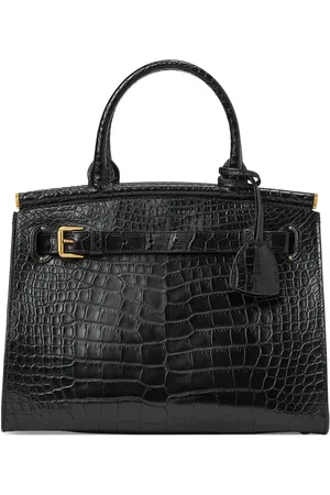 Ralph Lauren Sac porté épaule Caiman médium