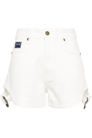 VERSACE Short en jean à boucle baroque