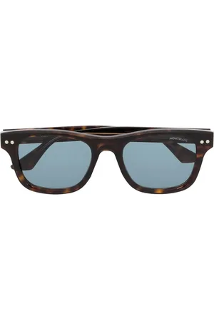 Montblanc Lunettes de soleil à effet écaille de tortue