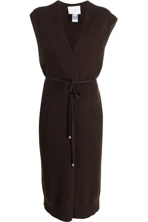 VANISÉ Cardigan mi-long en cachemire à col v