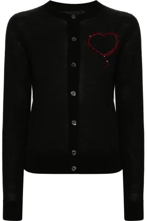 Dsquared2 Cardigan à motif cœur en perles
