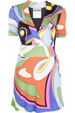 Moschino Robe imprimée à col v
