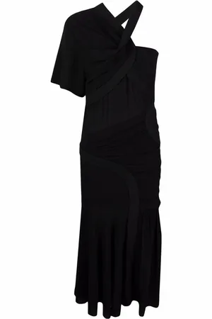 Stella McCartney Robe mi-longue à design asymétrique