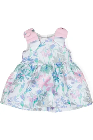 HUCKLEBONES LONDON Robe fleurie à détail de nœud