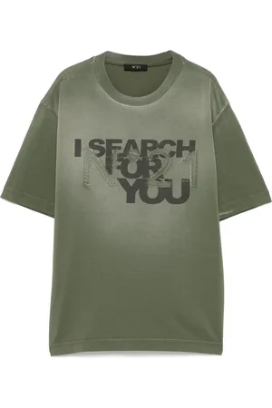 Nº21 T-shirt à slogan imprimé