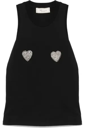 BLUMARINE Débardeur cœur à ornements strassés