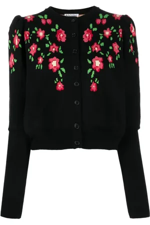 Molly Goddard Cardigan à fleurs en jacquard