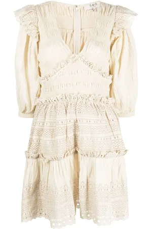 SEA Robe à manches bouffantes