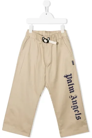 Palm Angels Pantalon droit à logo imprimé