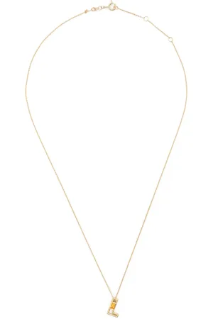 Aliita Collier Letra L en 9ct serti de citrine