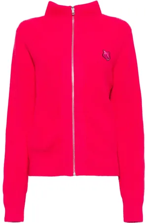 Maison Kitsuné Cardigan nervuré à patch logo