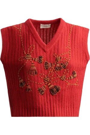 Bally Gilet en cachemire à ornements de perles