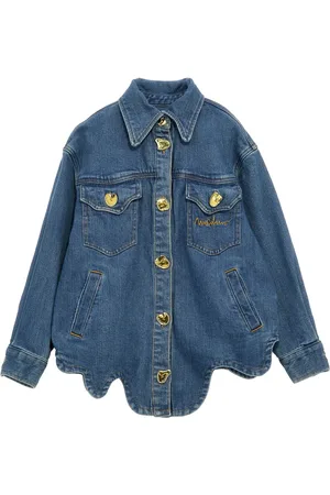 Moschino Veste en jean à ourlet ondulé