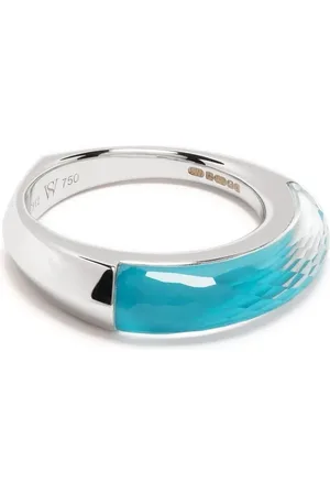 STEPHEN WEBSTER Bague Stack en or blanc 18ct sertie de turquoise