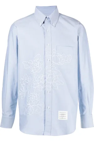 Thom Browne Chemise à fleurs brodées