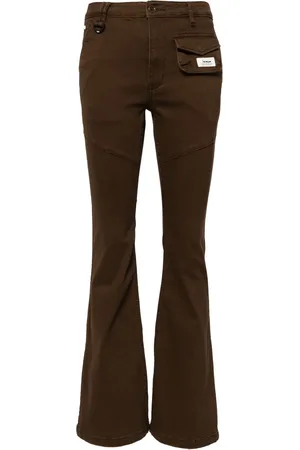 Izzue Pantalon évasé à patch logo