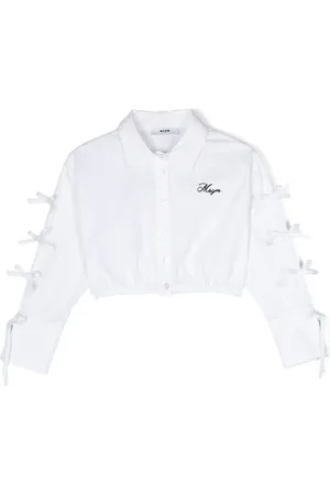 Msgm Chemise en popeline à détail de nœud