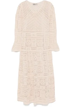 D.EXTERIOR Robe longue à design patchwork