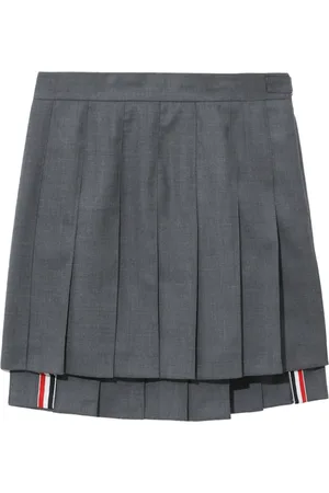 Thom Browne Minijupe plissée à ourlet plus long au dos