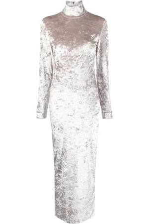 Calvin Klein Robe longue en velours à effet froissé