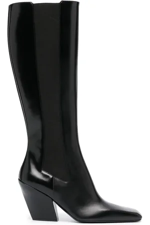 Prada Bottes en cuir à talon épais
