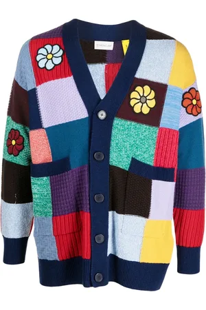Moncler Cardigan en crochet à design patchwork