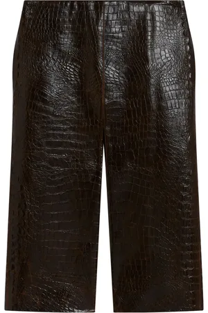 Stella McCartney Jupe mi-longue à effet peau de crocodile