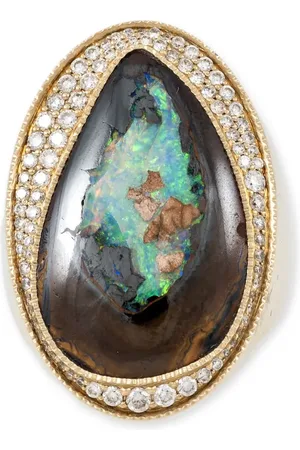 JACQUIE AICHE Bague Freeform Koroit en 14ct sertie d