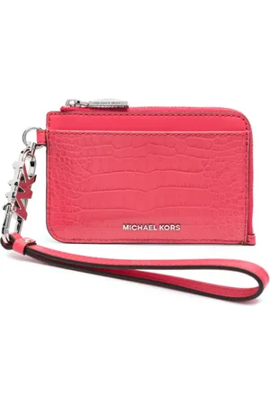 Michael Kors Porte-cartes à effet peau de crocodile