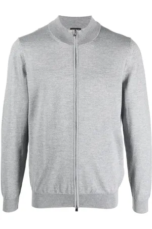 HUGO BOSS Cardigan en maille fine à fermeture zippée
