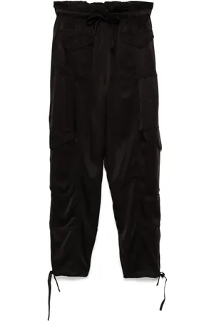 Ganni Pantalon satiné à effet délavé