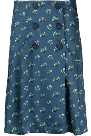 Maison Kitsuné Jupe portefeuille à fleurs