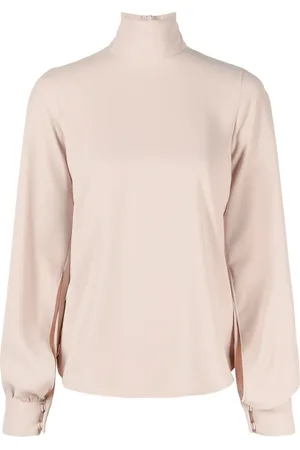 Nº21 Blouse en crêpe à manches bouffantes