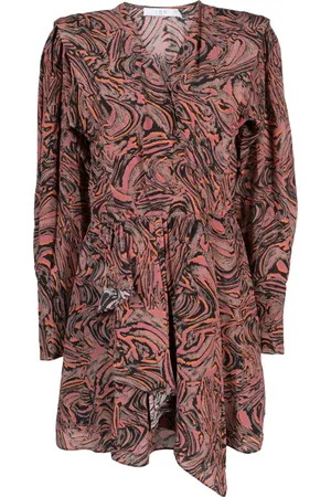IRO Robe courte Masca à imprimé spirale