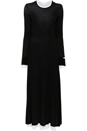 Helmut Lang Robe longue à design superposé