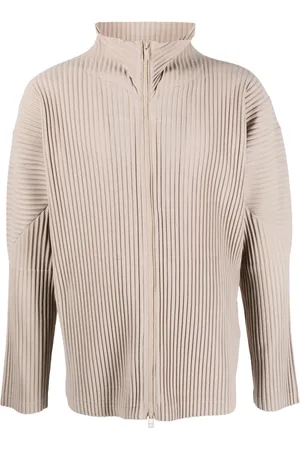 Issey Miyake Cardigan plissé à fermeture zippée