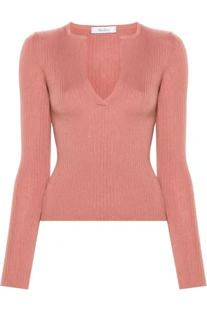 Max Mara Pull nervuré à col v
