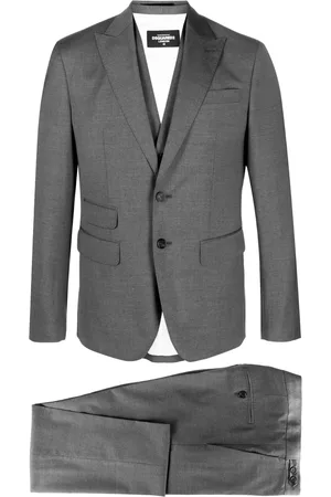 Dsquared2 Costume en laine mélangés à simple boutonnage