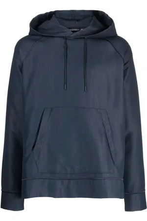 Emporio Armani Hoodie texturé à lien de resserrage