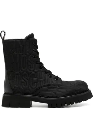 Moschino Bottines à logo brodé