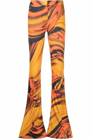 The Attico Pantalon évasé à imprimé abstrait